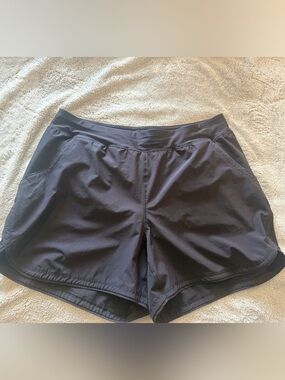 Lands' End Black Active Shorts with Elastic Waist
